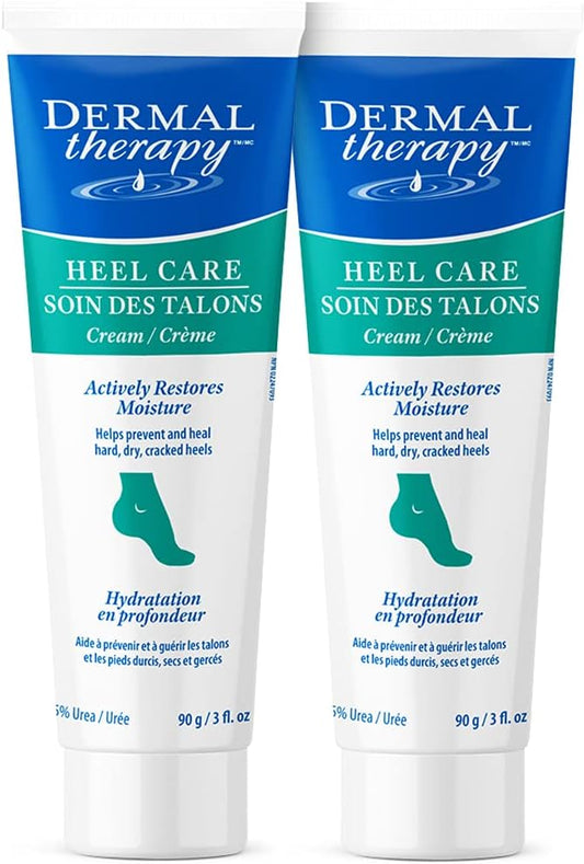 Dermal Therapy Heel Care Cream - Moisturizing Treatment that Repairs and Heals Dry, Rough, Cracked Heels and Feet (3 oz / 90g)