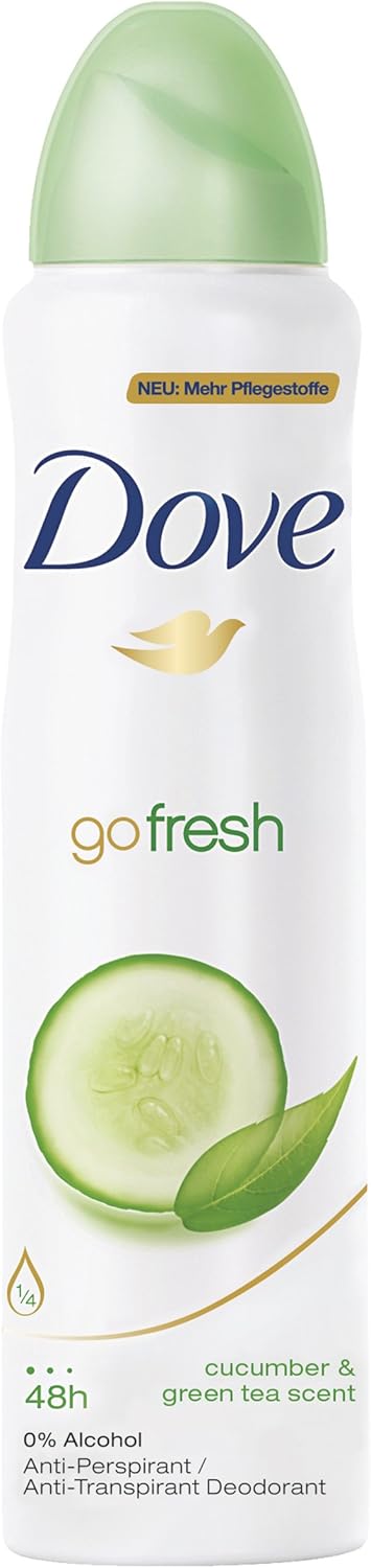 Dove Go Fresh Deodorant Spray Cucumber & Green Tea, 150 mL