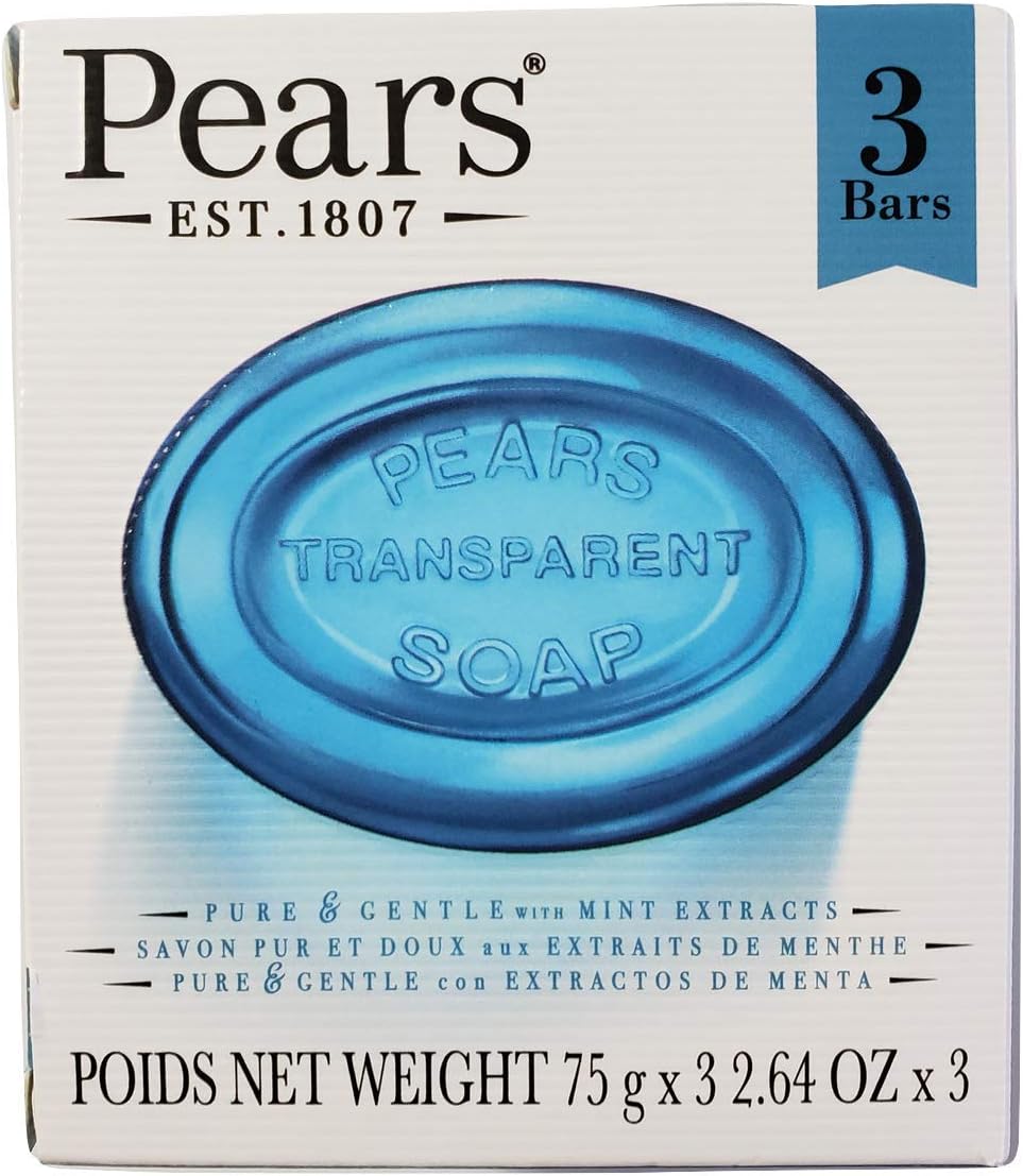 Pears Transparent Soap with Mint Extract, 3 Bars Brand: PEARS