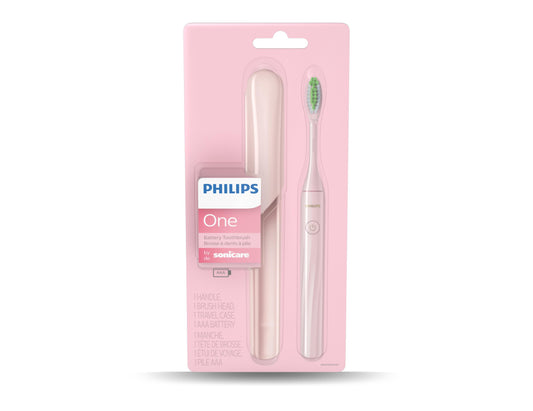 Philips One by Sonicare Battery Toothbrush, Pink (HY1100/06)