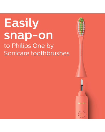 Philips One by Sonicare Brush Heads - Miami Coral (2-Pack, BH1022/01)