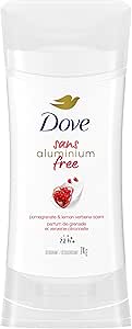 Dove Deodorant 0% Aluminum, Pomegranate & Lemon, 74 g