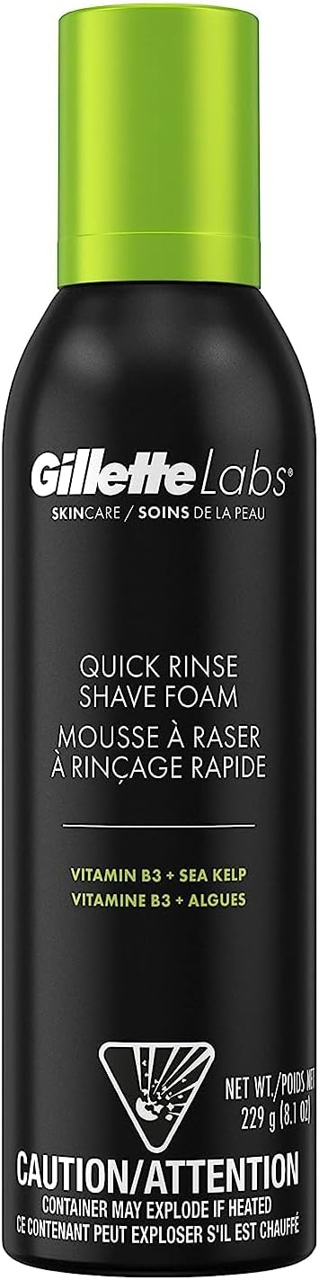 Gillette Labs Quick Rinse Shave Foam, 229 g