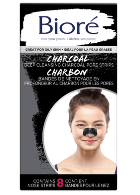 Bioré Oil Control Charcoal Deep Cleansing Pore Nose Strips, 8 ct