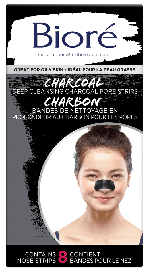 Bioré Oil Control Charcoal Deep Cleansing Pore Nose Strips, 8 ct