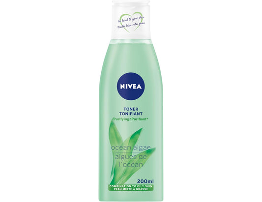 Nivea Visage Pure & Natural Purifying Toner – Argan Oil & Aloe Vera, 200 mL