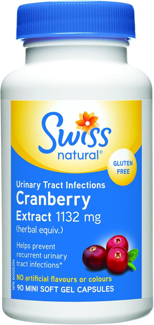 Swiss Natural Cranberry Extract 1132mg Soft Gel Capsule 90