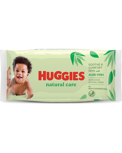 Huggies Natural Care Baby Wipes with Aloe Vera - 56 Count