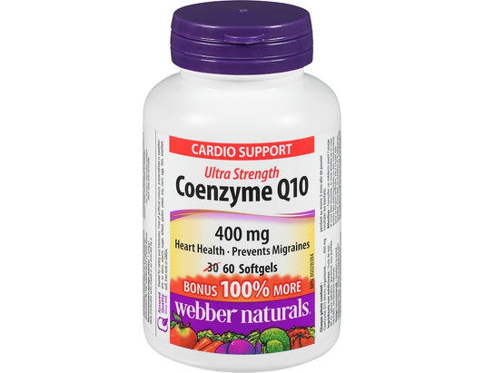Webber Coenzyme Q10 Ultra Strength 400 mg – 60 Softgels