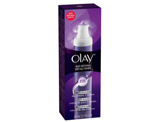 Olay Age Defying Anti-Wrinkle 2-in-1 Day Cream, 50 mL: Your Daily Dose of Youthful Radiance