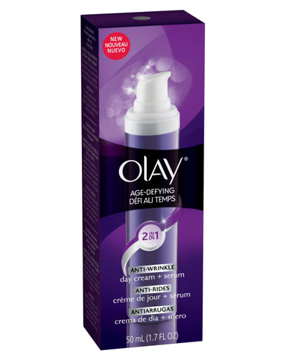 Olay Age Defying Anti-Wrinkle 2-in-1 Day Cream, 50 mL: Your Daily Dose of Youthful Radiance