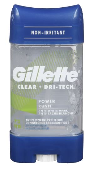 Gillette Power Rush ClearShield Antiperspirant/Deodorant, 108g