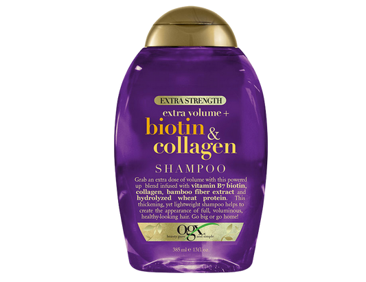 OGX Beauty Biotin & Collagen Shampoo, Extra Volume, 385 mL