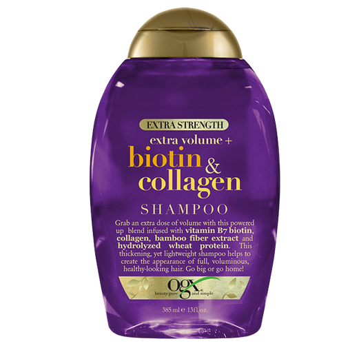 OGX Beauty Biotin & Collagen Shampoo, Extra Volume, 385 mL