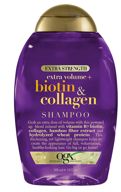 OGX Beauty Biotin & Collagen Shampoo, Extra Volume, 385 mL