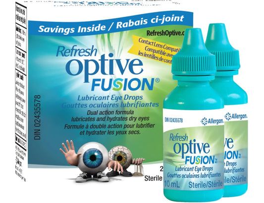 Refresh Optive Fusion Lubricant Eye Drops 10 mL, 2 ct
