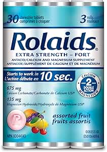 Rolaids Extra Strength Assorted Fruit Tablets 3x10 count Rolls