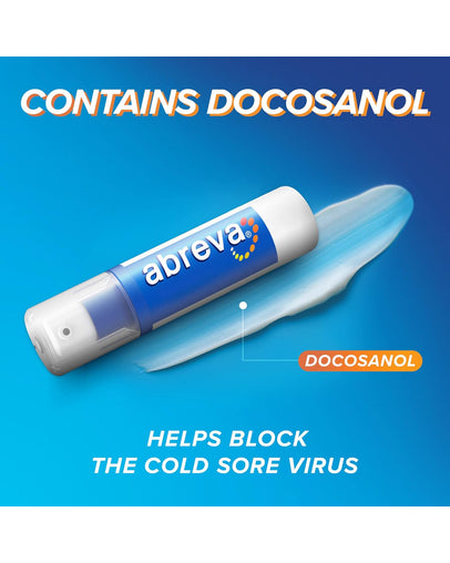 Abreva Cold Sore Treatment Cream Pump, 2g