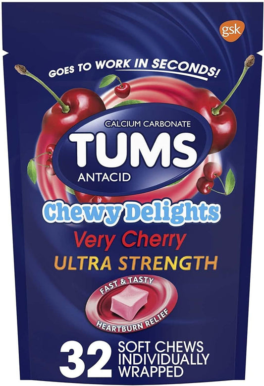 Tums Chewy Delights Soft Chews, Very Cherry by TUMS