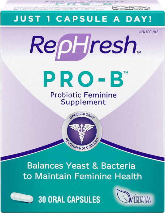 RepHresh Pro-B Probiotic Feminine Supplement, 30 ct