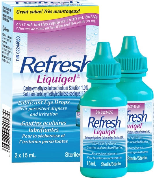 Refresh Liquigel Lubricant Eye Drops, 2 x 15 mL