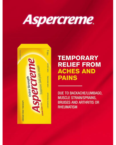 Aspercreme Extra Strength Cream, Trolamine Salicylate, 106g