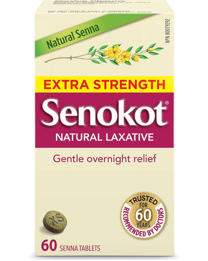 Senokot Extra Strength Natural Laxative, 60 ct