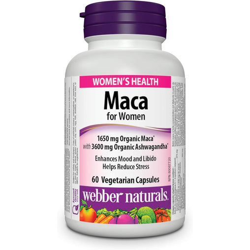 Webber Naturals Maca for Women, 60 Capsules