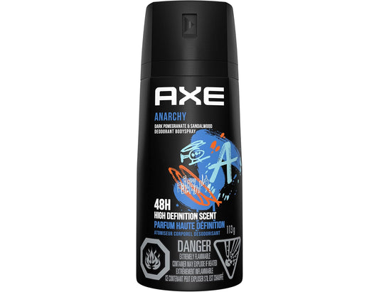 Axe Anarchy Deodorant Body Spray, Dark Pomegranate & Sandalwood – 113g