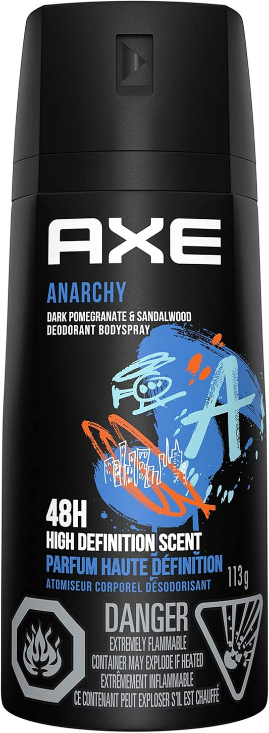 Axe Anarchy Deodorant Body Spray, Dark Pomegranate & Sandalwood 113g