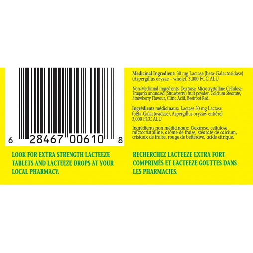 Lacteeze for Children Lactase Enzyme – 100 Tablets