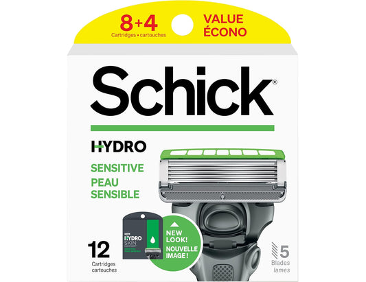 Schick Hydro Skin Comfort Sensitive 5 Blade Razor Refills - 12 ct
