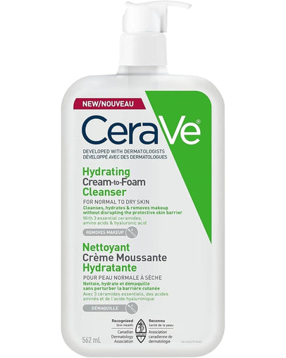 CeraVe Hydrating Cream to Foam Cleanser, 562 mL
