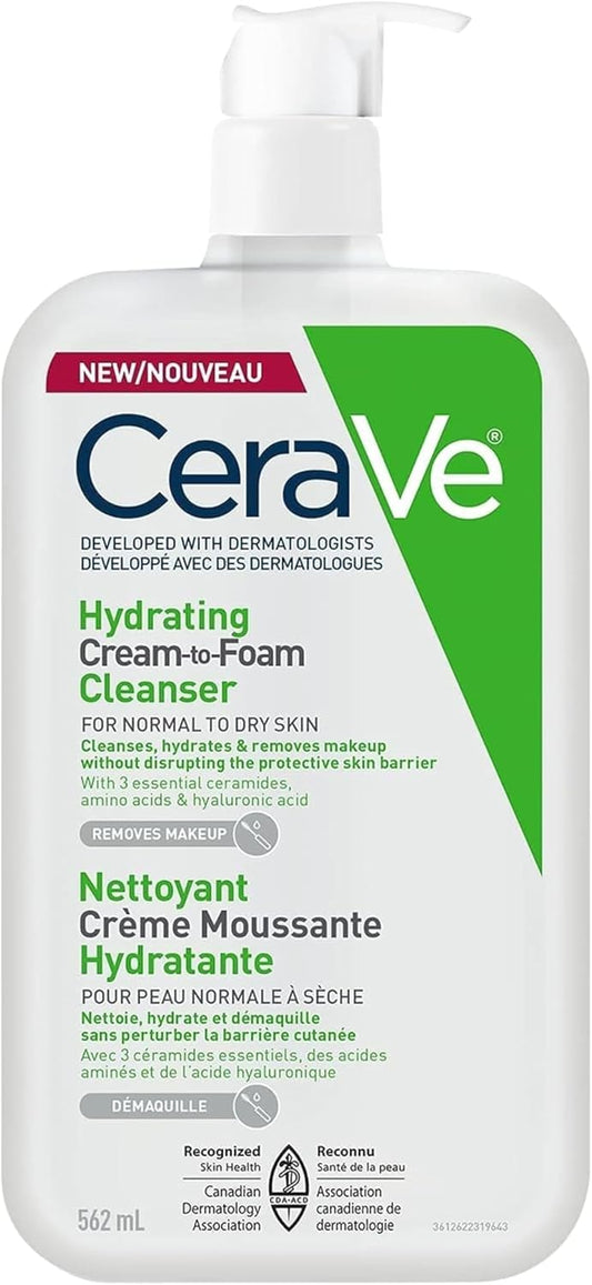 CeraVe Hydrating Cream to Foam Cleanser, 562 mL