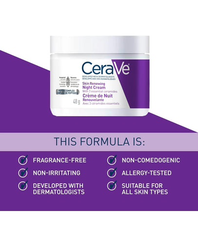 CeraVe Skin Renewing Night Cream, 48 g