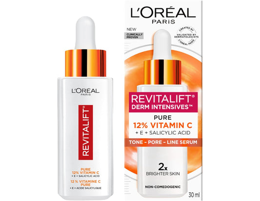L'Oréal Paris 12% Pure Vitamin C Brightening Face Serum, 30 mL