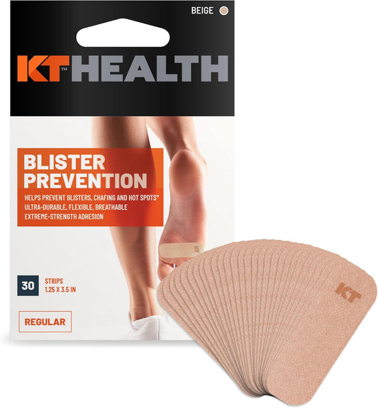 KT Tape KT Performance+ Blister Prevention Tape – 30 Pre-Cut Strips