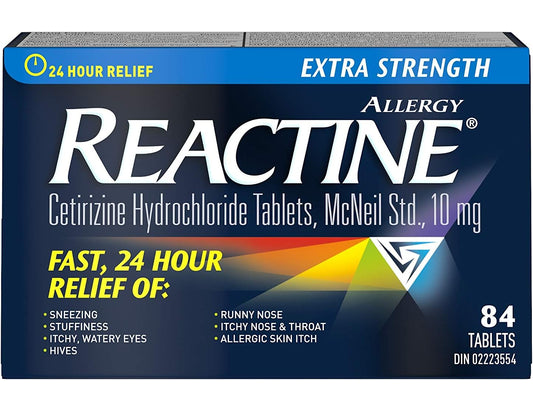 Reactine Extra Strength Antihistamine Tablets, 84 Count