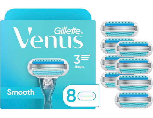 Gillette Venus Original Smooth Women's Razor Blade Refills, 8 Count