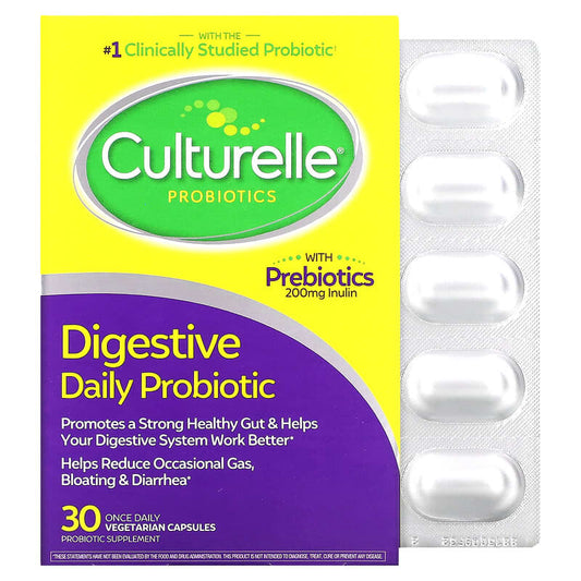 Culturelle Daily Digestive Health Daily Probiotic for Men and Women  30 Count Capsules