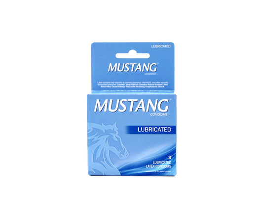 Mustang Lubricated Condoms – 3 Count