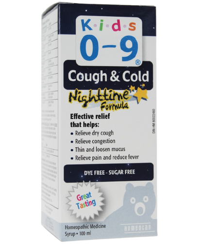 Kids 0-9 Night Syrup, 100 mL – Gentle Cough & Cold Relief