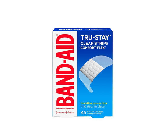 BAND-AID Clear Strips Comfort-Flex Bandages - 45 Count