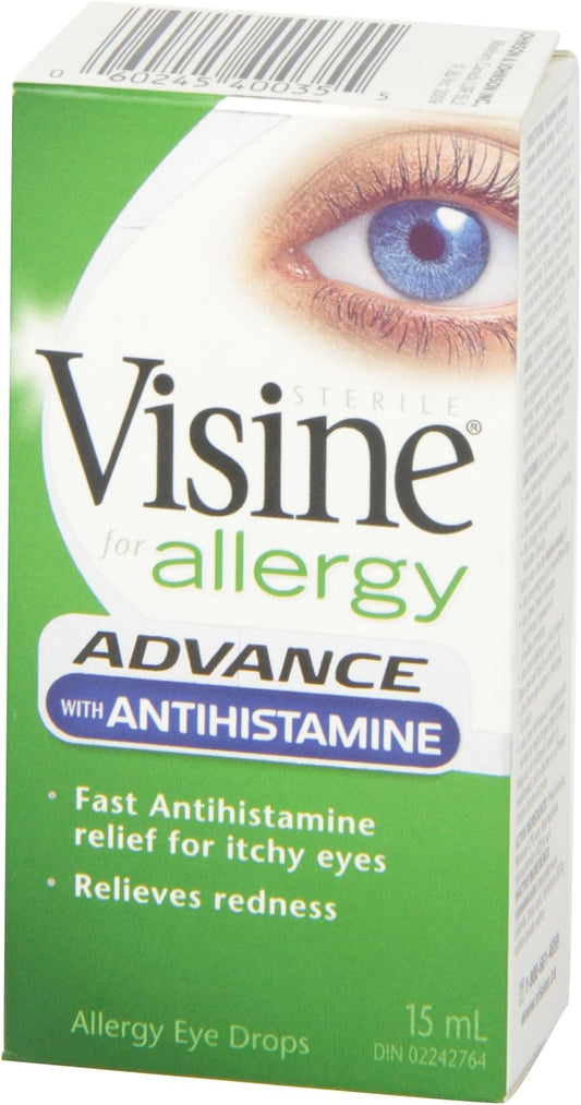 Visine Advance with Antihistamine Eye Drops For Allergy, 15ml