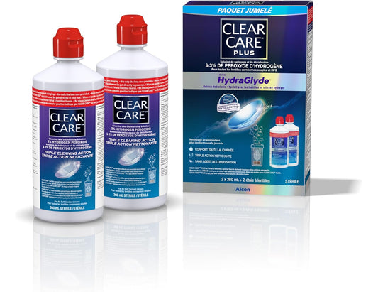 Clear Care Cleaning & Disinfecting Solution Triple Cleaning Action Twin Pack (2 x 360 mL)