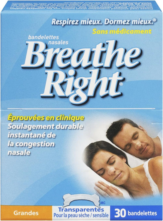 Breathe Right Clear Large, 30 Count