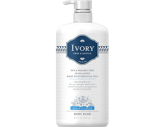 Ivory Free & Gentle Cleanse and Revive Body Wash, 500 mL