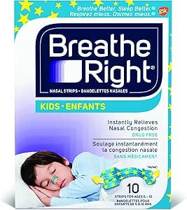 Breathe Right Kids Nasal Strips, 10 ct