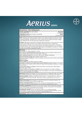 Aerius Fast Relief 24-Hour Non-Drowsy 5 mg, 80 ct