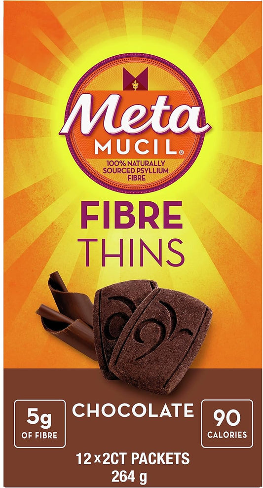 MetaMucil Fibre Thins Chocolate, 264 g